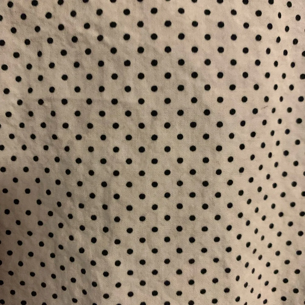 EUC Max Jeans Poof Balloon Billowed Sleeve Blouse Navy Blue Polka Dot - Picture 3 of 7